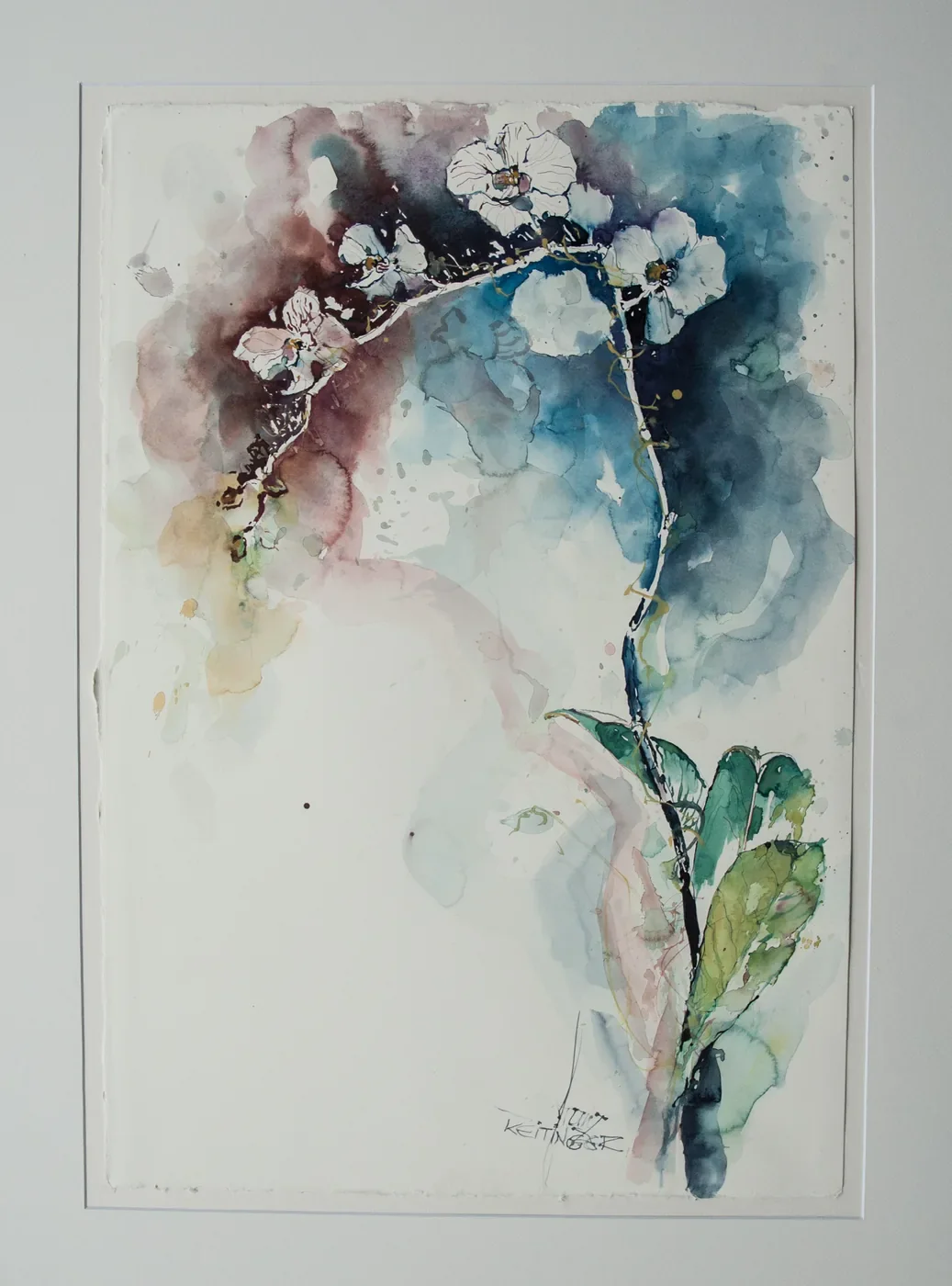 Aquarell einer Orchidee